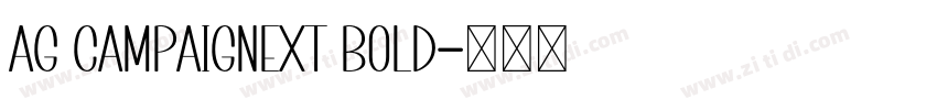 AG CampaignExt Bold字体转换